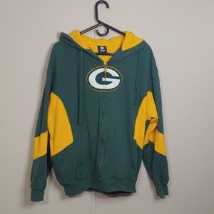 NFL Green Bay Packers Hoodie Men's Full Zip Jacket Size Large